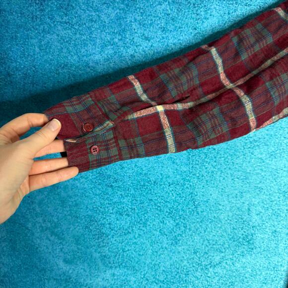 Vintage Outreach Quilted Lined Shacket Men’s S – Red Plaid Button Shirt Jacket - Picture 12 of 16